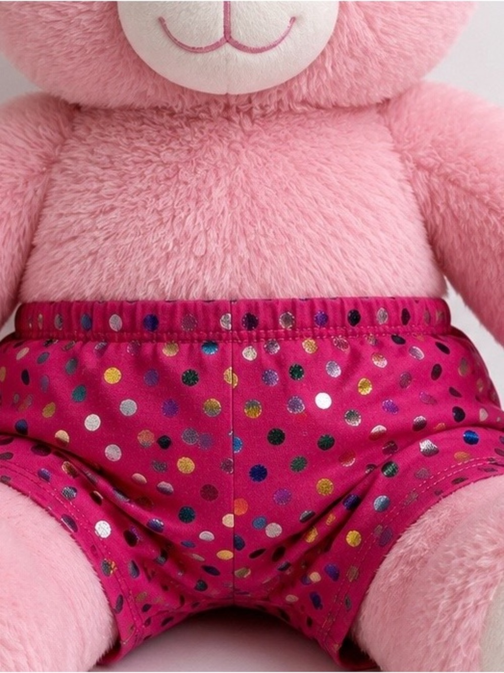Build-A-Bear polka dot pink bottoms